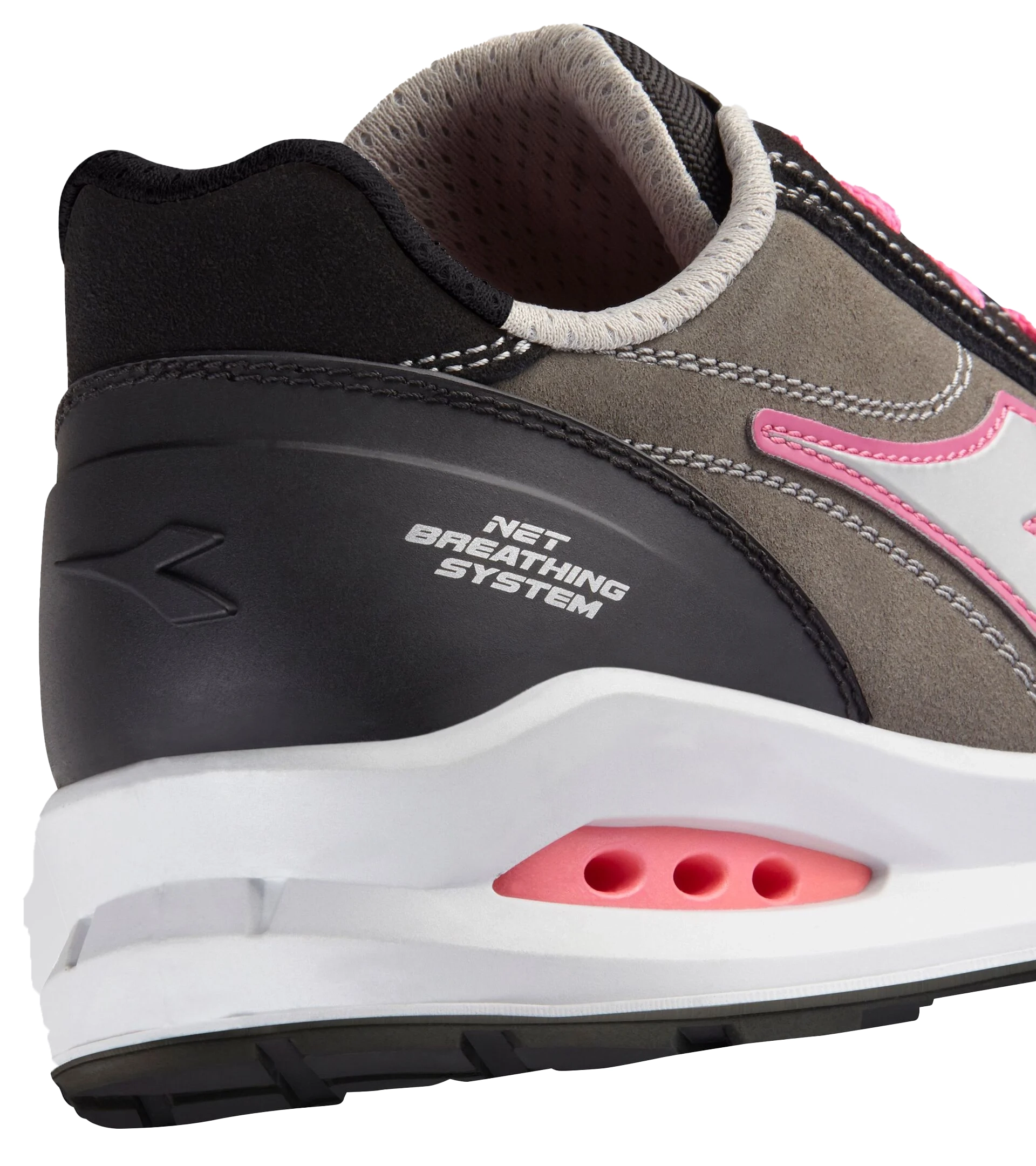 Diadora Run Net Airbox Low S3 Veiligheidsschoen - Zilver/Roze