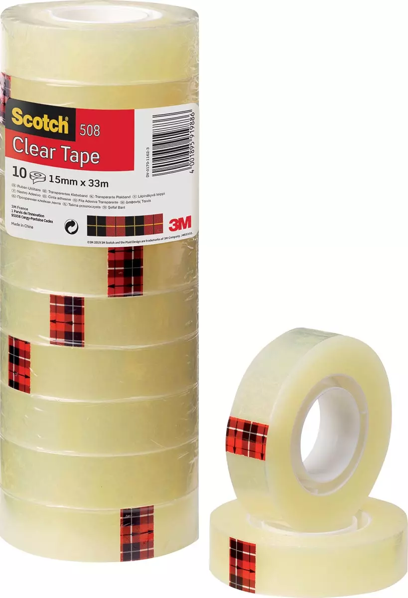 Plakband PP 15mmx33m Transparant