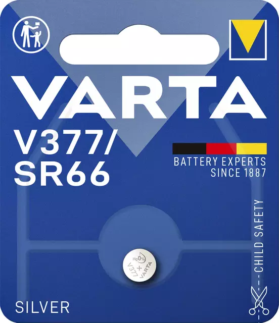 Knoopcelbatterij V377 Varta 1 stuk 