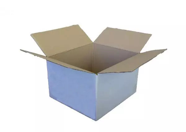 Amerikaanse vouwdoos enkele golf 340x300x210mm B-golf Wit