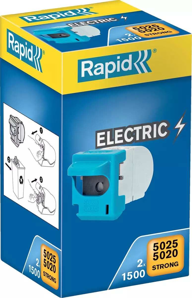 Rapid Nietjes Cassette Voor 5020E Nietmachine Blister à 2x1500 stuks