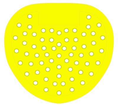 Urinoirmat geel antispat