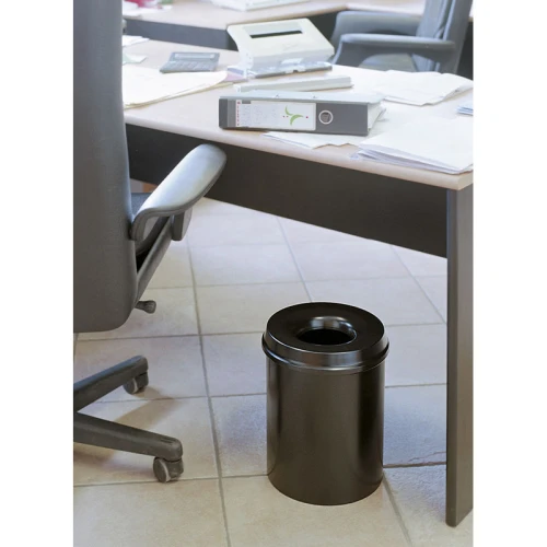 Vlamdovende Papierbak 30 Liter - Ø33,5cm - Zwart