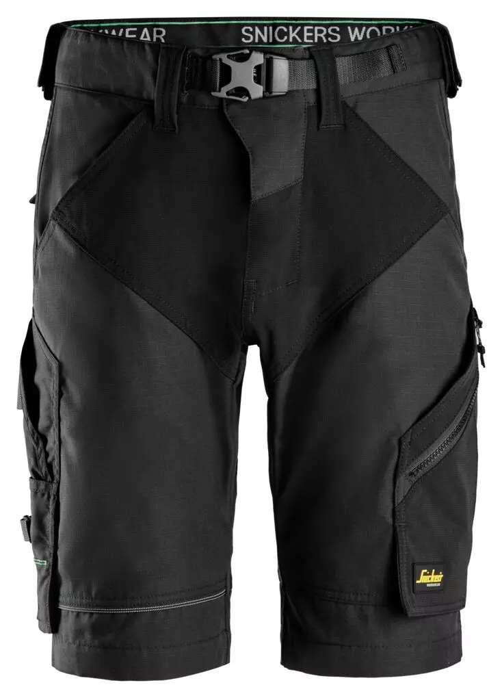 Snickers Korte Werkbroek 6914 Met Body Mapping Zwart