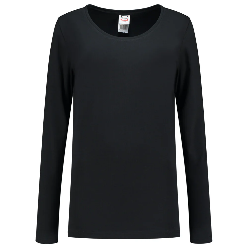 T-shirt lange mouw dames zwart