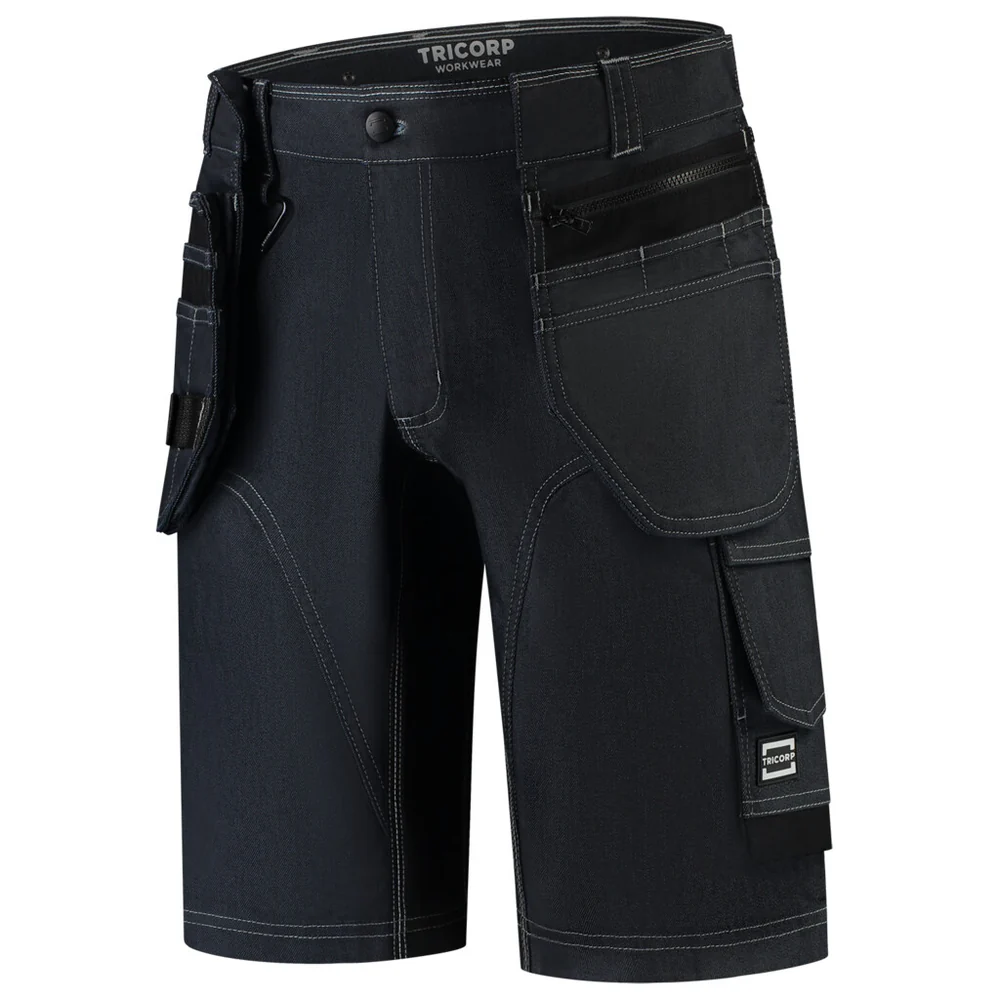 Korte werkbroek jeans functional stretchredefined ink
