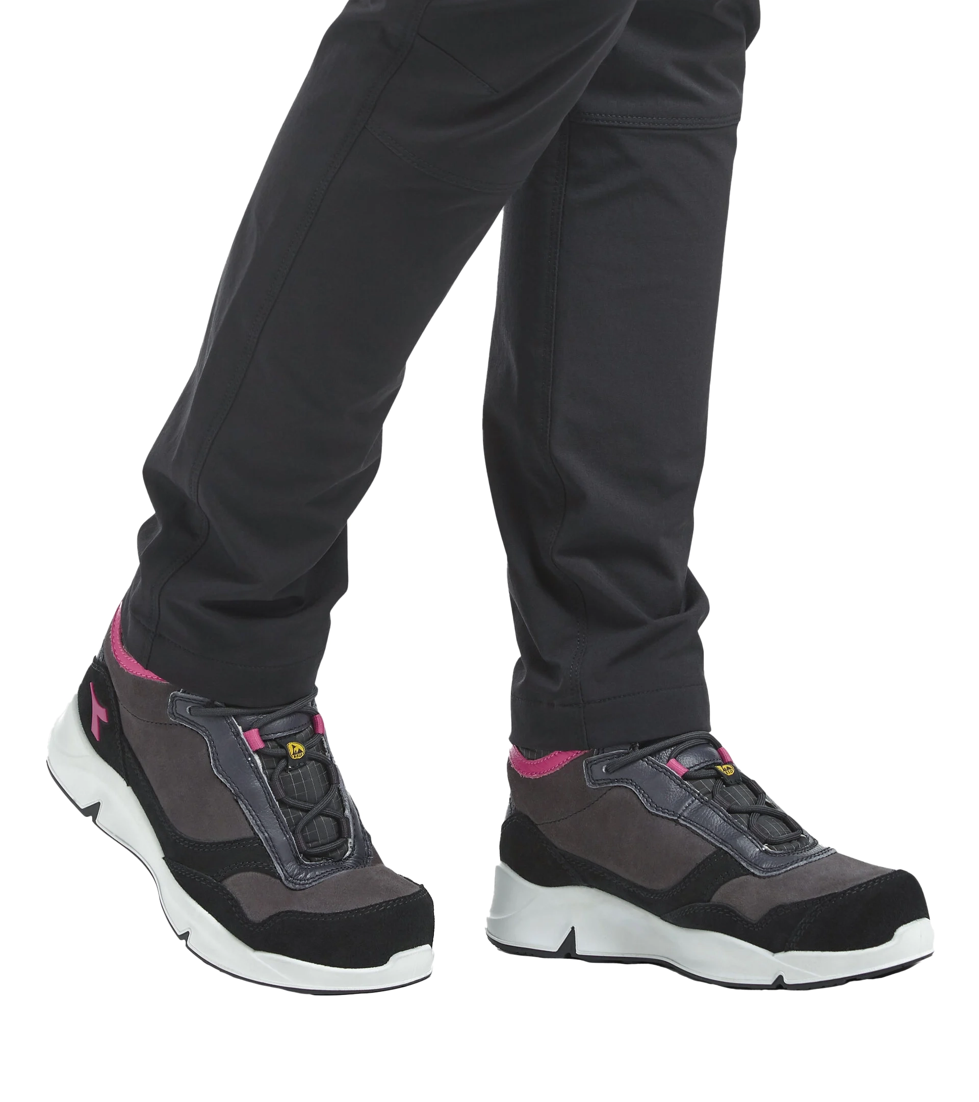 Diadora Athena High S3 Veiligheidsschoen Iron Raspberry