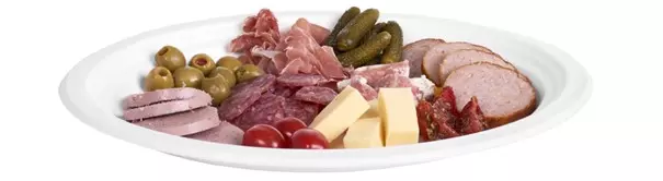 Wegwerpborden en wegwerpkommen