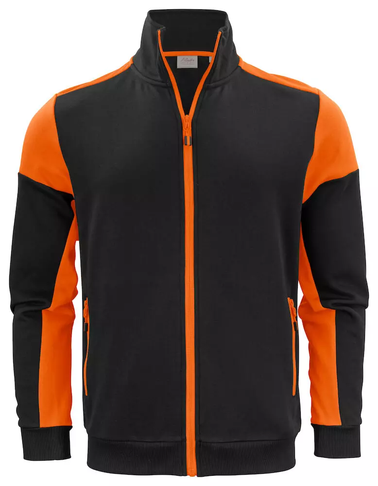 Sweatvest heren Prime zwart/oranje Printer