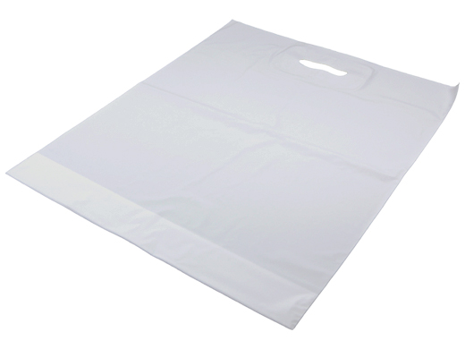 Draagtas LDPE 45x50+2x5cm 50mu wit