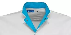 Zorgjas Jaimy Wit/Azuurblauw De Berkel Unisex Kraag