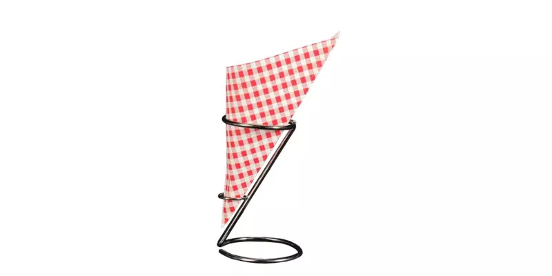 Puntzak Friet Rode Ruit - Ersatz Papier - 2000 stuks