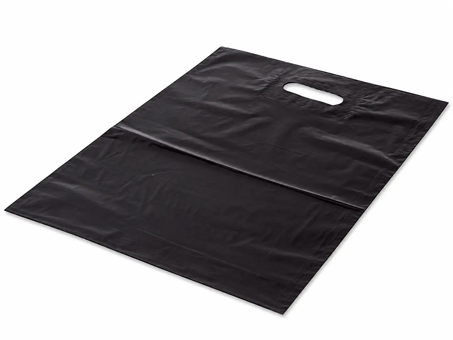 Vlakke tas LDPE 35x44+4cm 50mu zwart