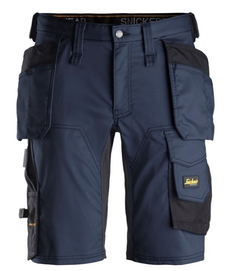 Korte werkbroek Snickers 6141 holsterzakmarine/zwart