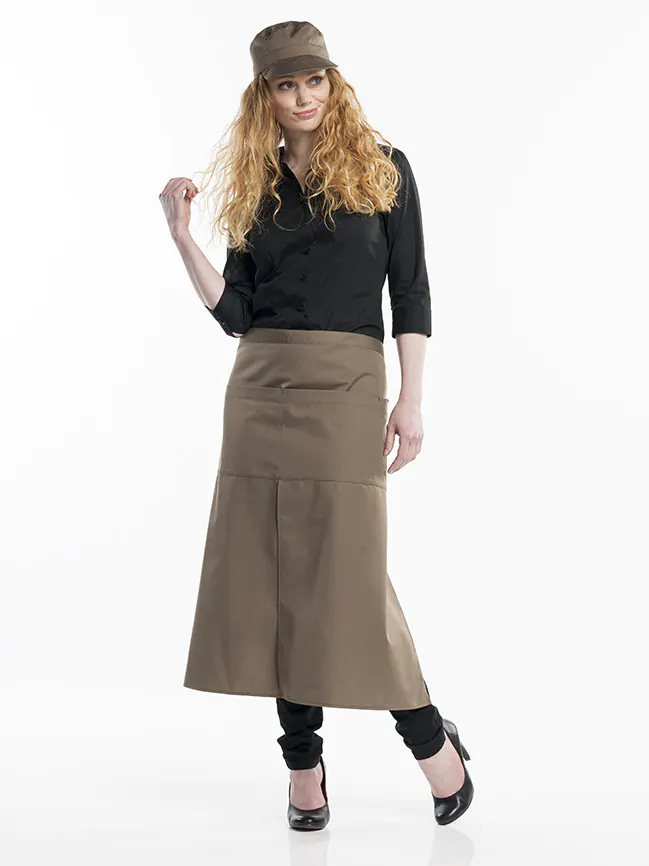 Loopschort 4-pocket Taupe W90/L80 CD 490