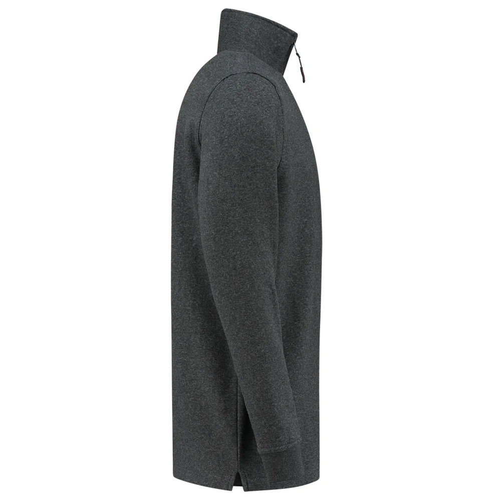 Sweater met ritskraag antraciet melange ZS-280