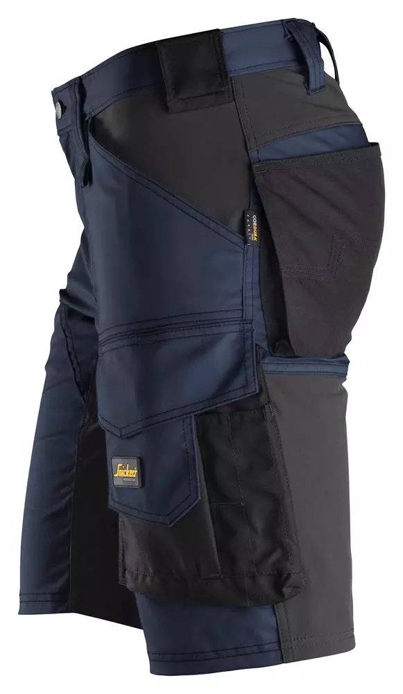 Korte werkbroek stretch Snickers 6143 marine/zwart