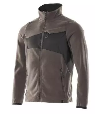 Fleecejas met antipilling Accelerate donkerantraciet/zwart