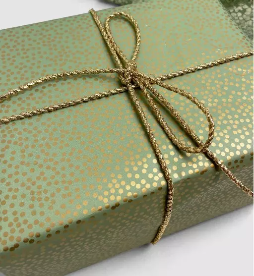 Cadeaupapier Minidots Light GreenGold 50cmx200m