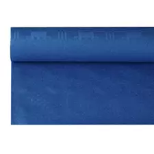 Damast Tafelkleed Papier 120cmx8m Blauw