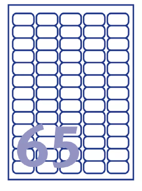 Etiket Avery L7551-25 38.1X21.1mm Transparant 1625 Etiketten