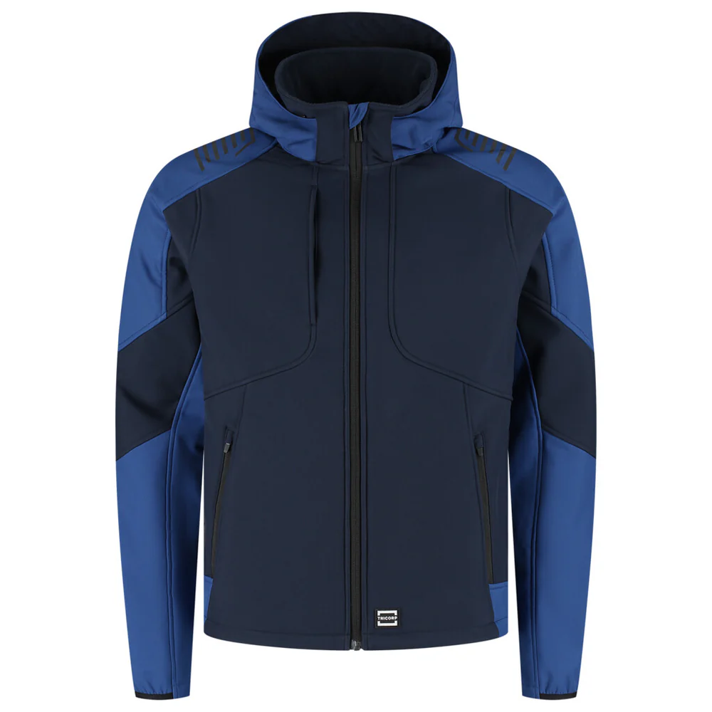 Softshell capuchon bicolor redefined ink/royal blue