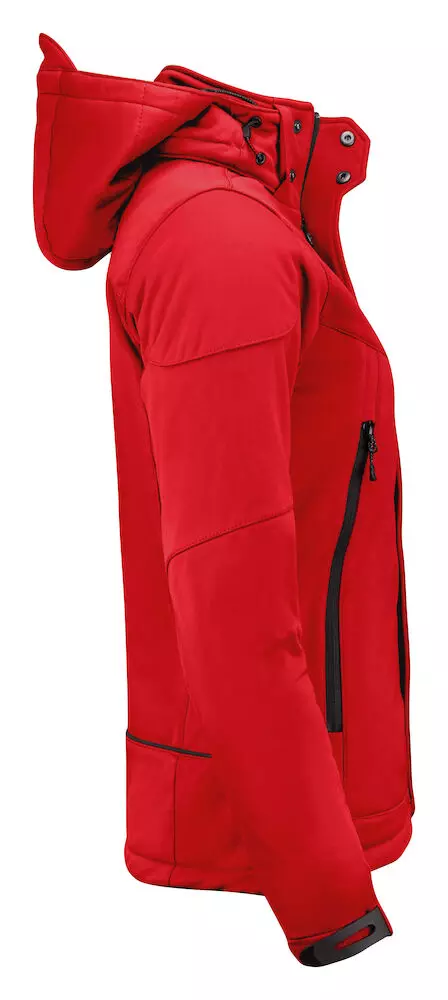 Softshell Jas Skeleton Dames Rood Printer