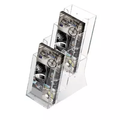 Folderhouder A4 4-vaks 1/3A4 Staand