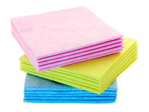 Vliesvaatdoek 38x40cm 125gr geel (doos à 200st)