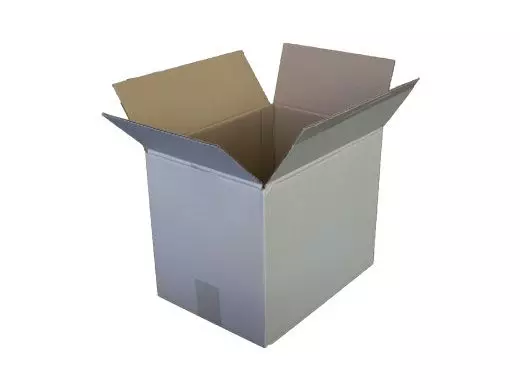 Amerikaanse vouwdoos enkele golf 305x220x250mm B-golf Wit