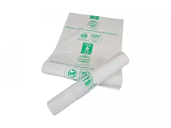 Zak HDPE rol 58x100cm 17mu T23 groen (doos à 25x20st)