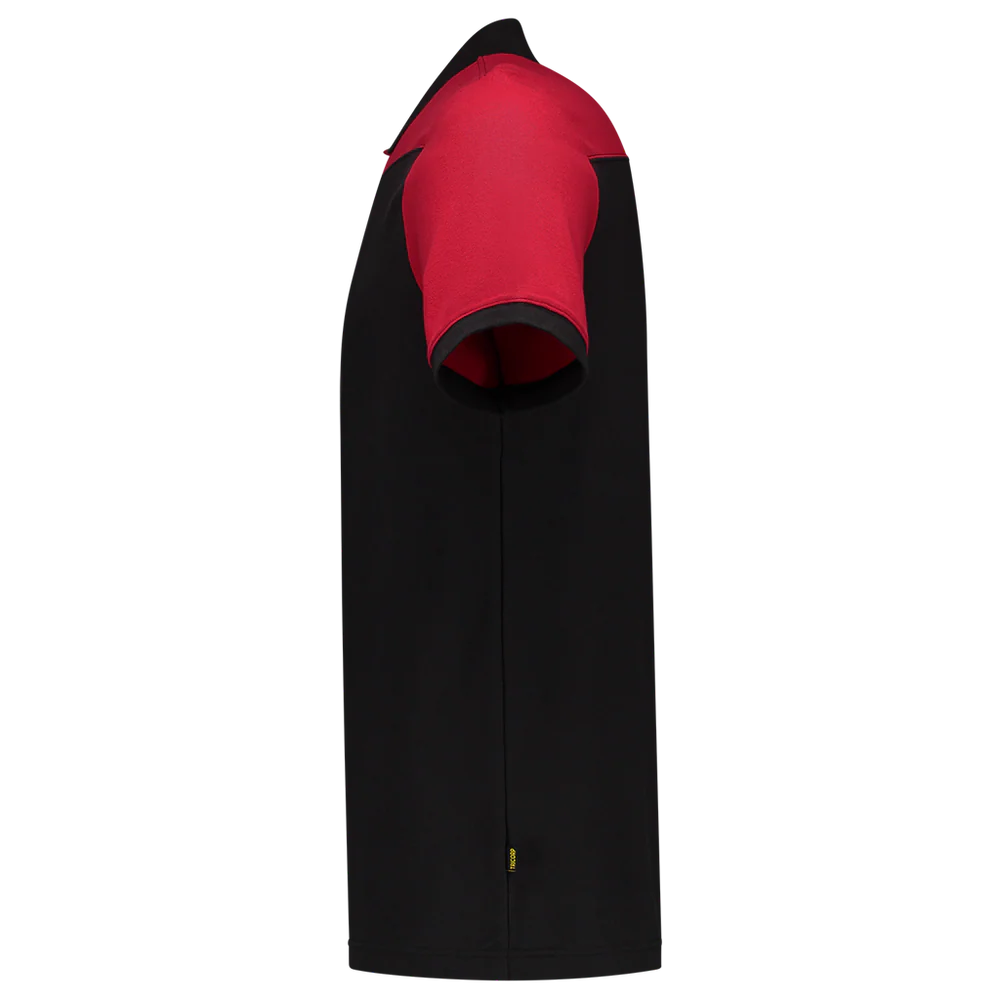 Polo Bicolor naden zwart/rood