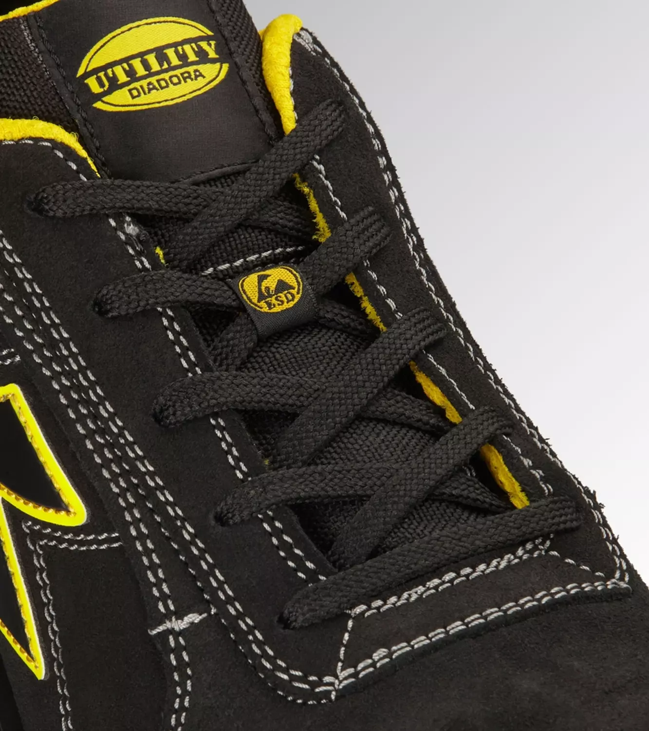 Diadora Run Net Airbox Low S3 Werkschoen Zwart/Geel