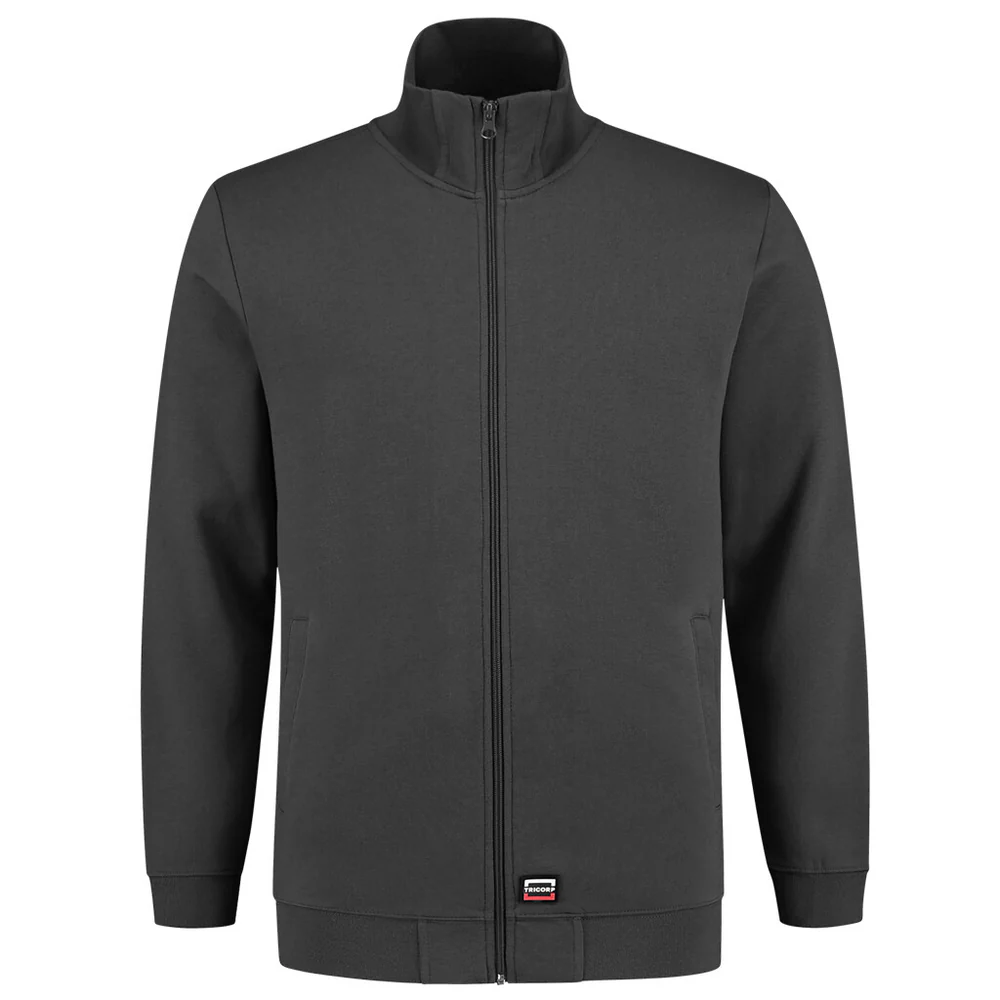 Sweatvest 60°C wasbaar donkergrijs
