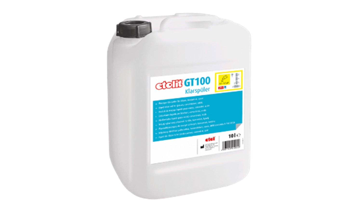 Naglansspoelmiddel glaswerk Etolit GT100zacht/osmose water (can à 5 liter)