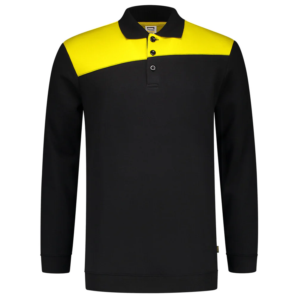 Polosweater bicolor Naden Black/Yellow
