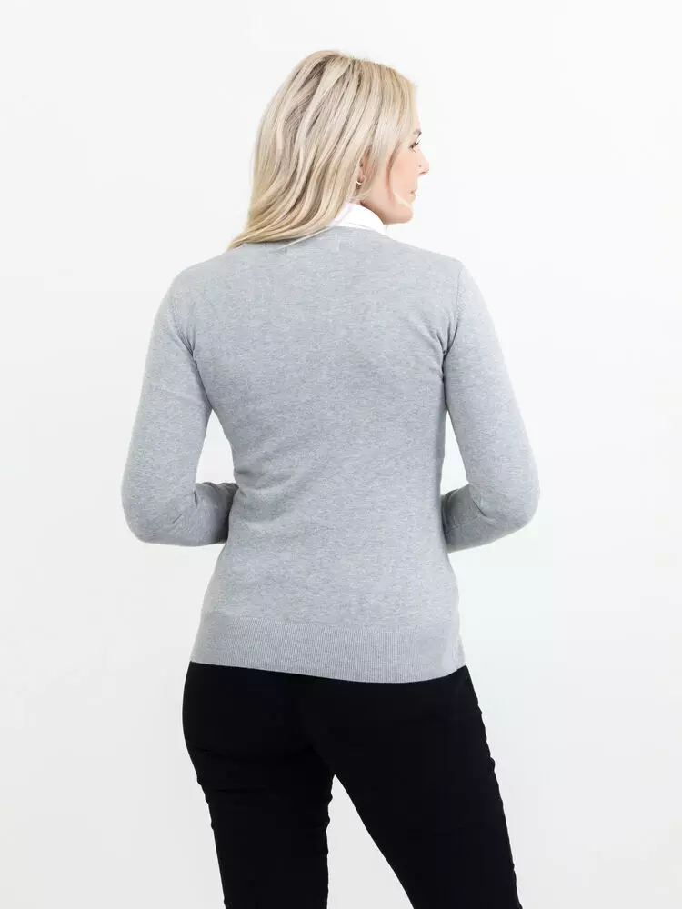Trui Ashland u-neck dames grijs