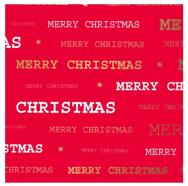 Cadeaupapier Kerst Rood 50 cm