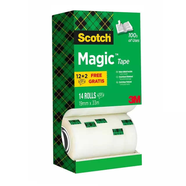 Scotch Plakband Magic 810 19mmx33m Onzichtbaar