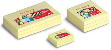 Memoblok 76x127mm 90vel geel (pak à 12st)