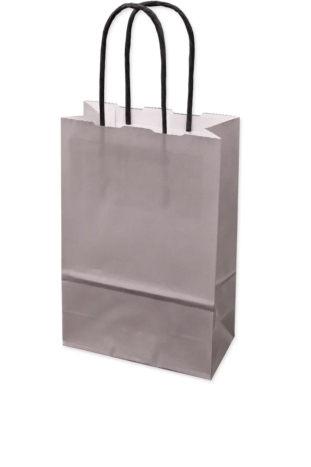 Papieren Draagtas Gedraaid Handvat 14x7x21cm Grijs