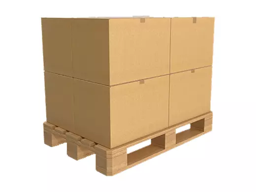 Amerikaanse vouwdoos dubbele golf 785x585x400mm BC-golf Bruin