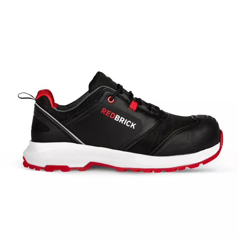 Redbrick Pulse Low S3 veiligheidsschoen Zwart/Rood
