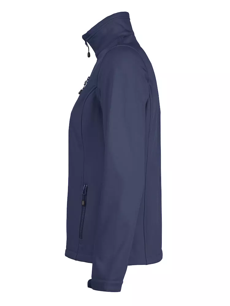 Softshell Jas Dames Donkerblauw Printer Red
