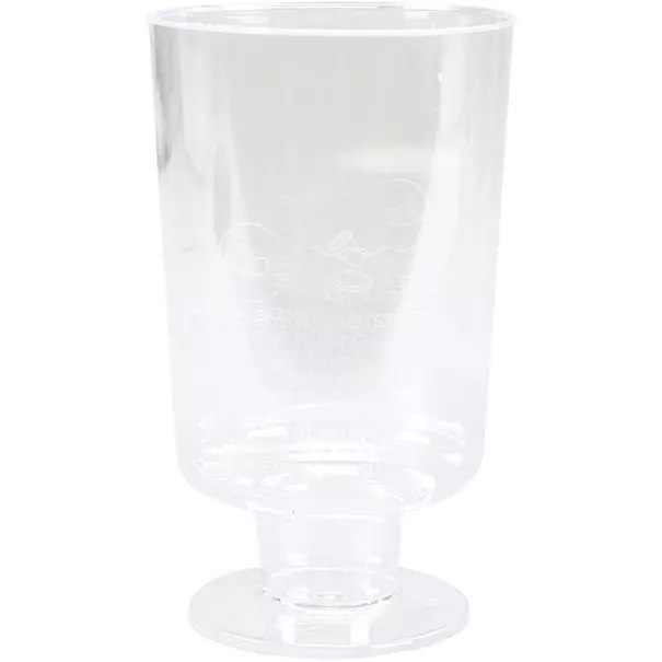 Borrelglas recht op voet 40ml Plastic