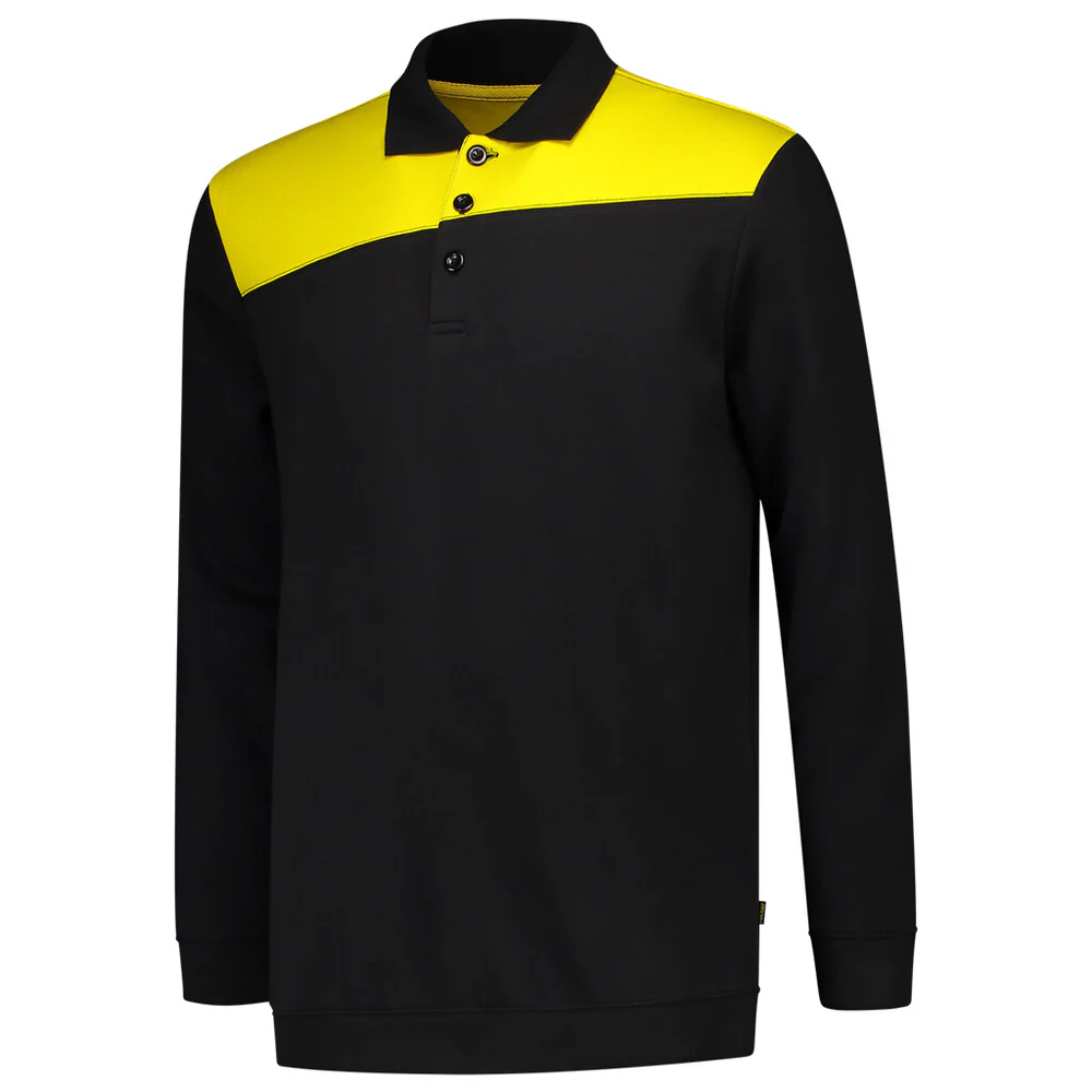 Polosweater bicolor Naden Black/Yellow