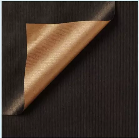 Cadeaupapier 70cm zwart/zilver 994 nature eco duo rol a 200mtr