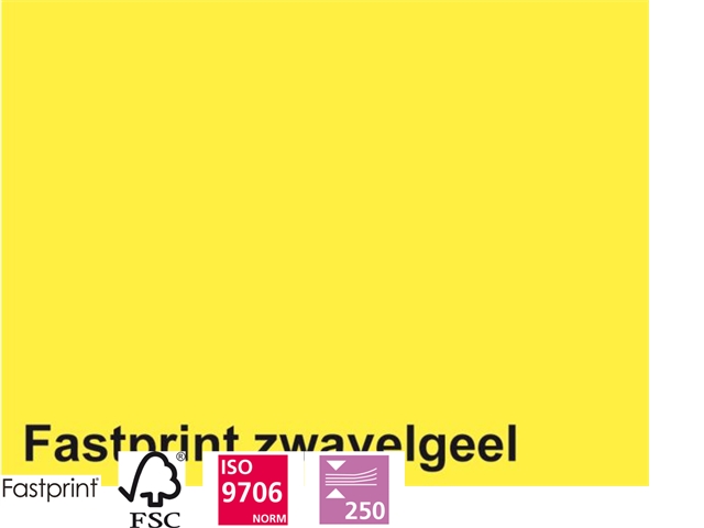 Kopieerpapier Fastprint A4 160gr zwavelgeel