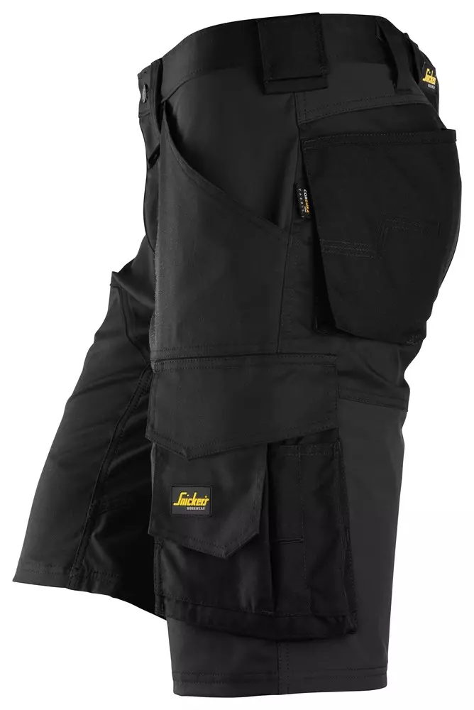 Snickers Korte Werkbroek 6153 - Stretch - Zwart 