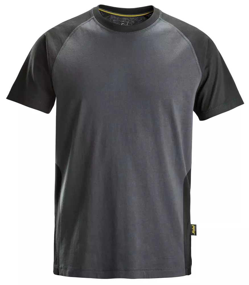 Werk T-Shirt Staalgrijs met Zwart Snickers 2550